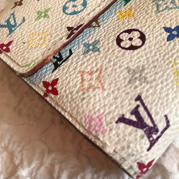 Authentic Louis Vuitton Sarah wallet long multicolore white Tresor Portefeiull - Picture 6 of 16